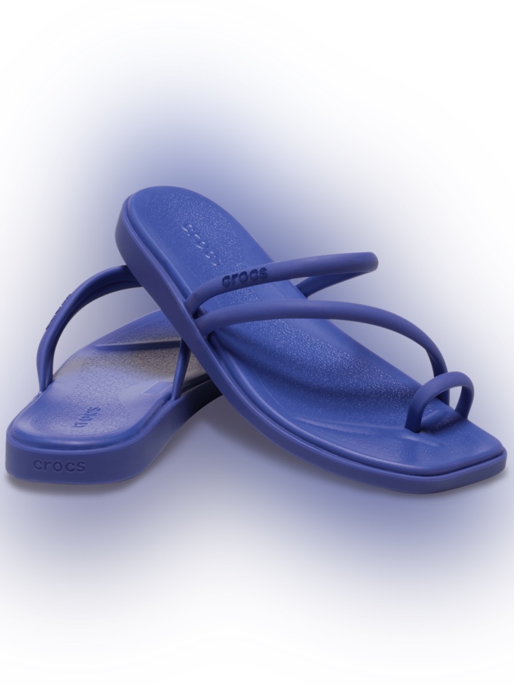 Crocs Women's Miami Toe Loop Sandals in Sapphire Blue sizes 10